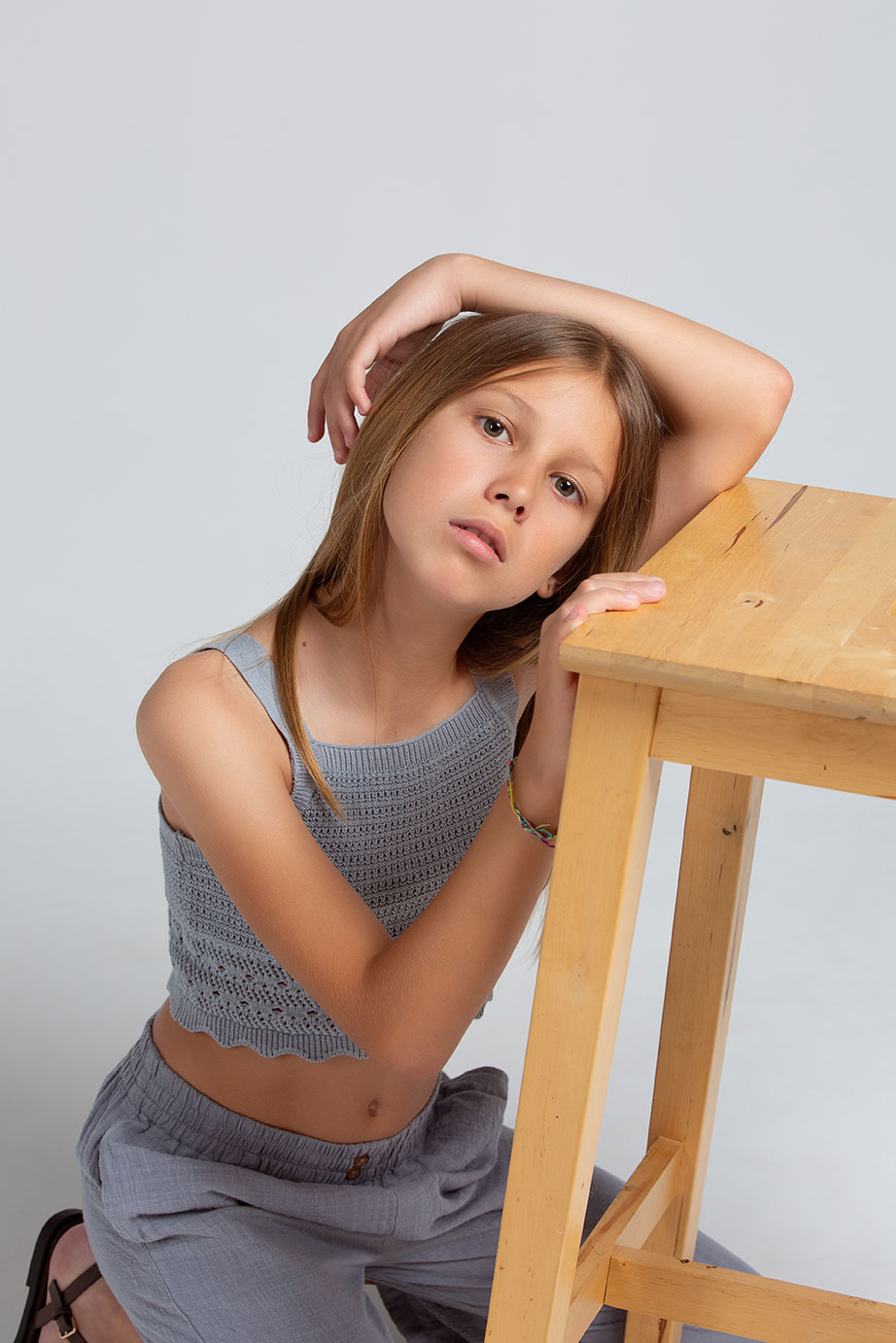 Niña durante una sesión de Test de Modelo Infantil en estudio