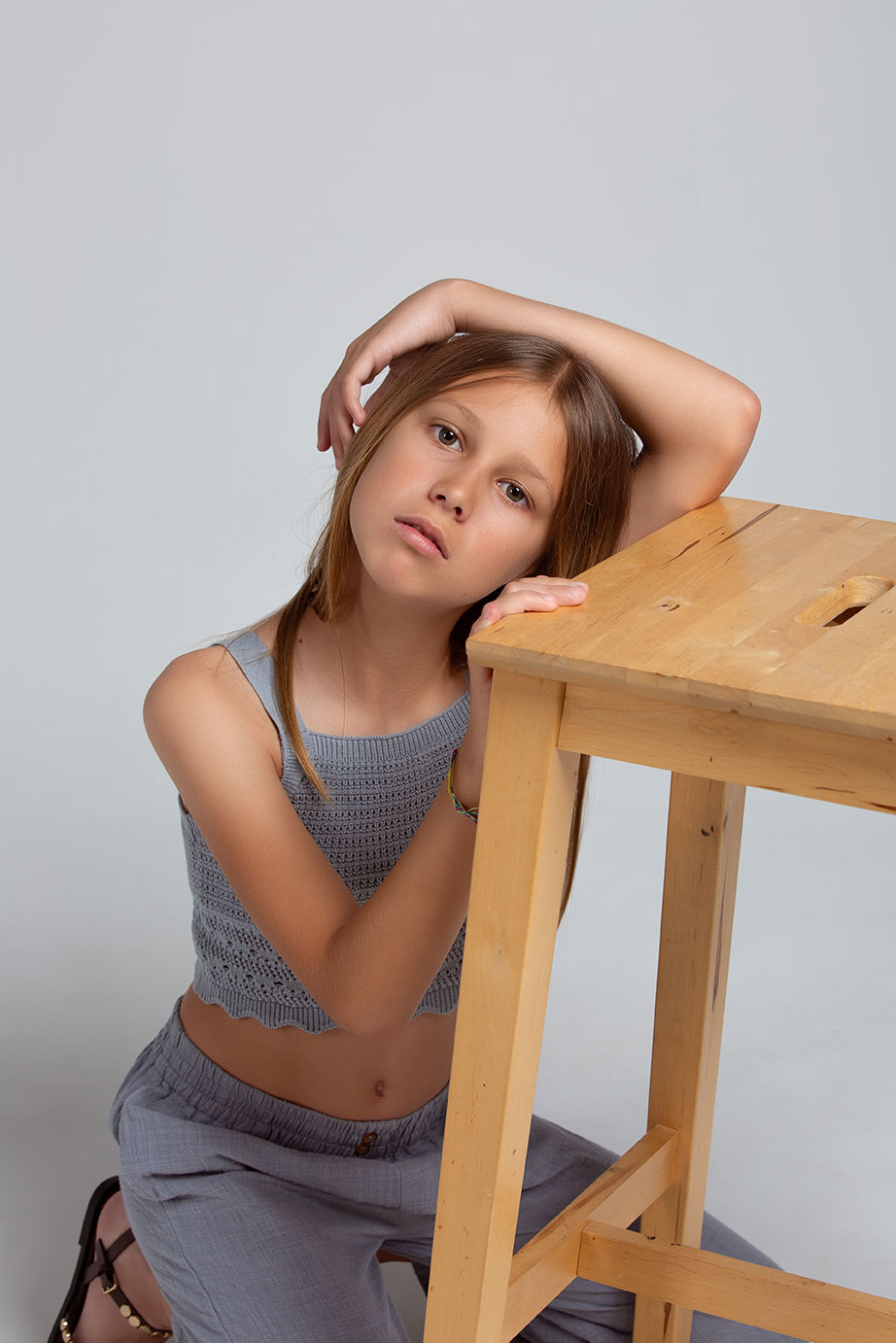Niña durante una sesión de Test de Modelo Infantil en estudio