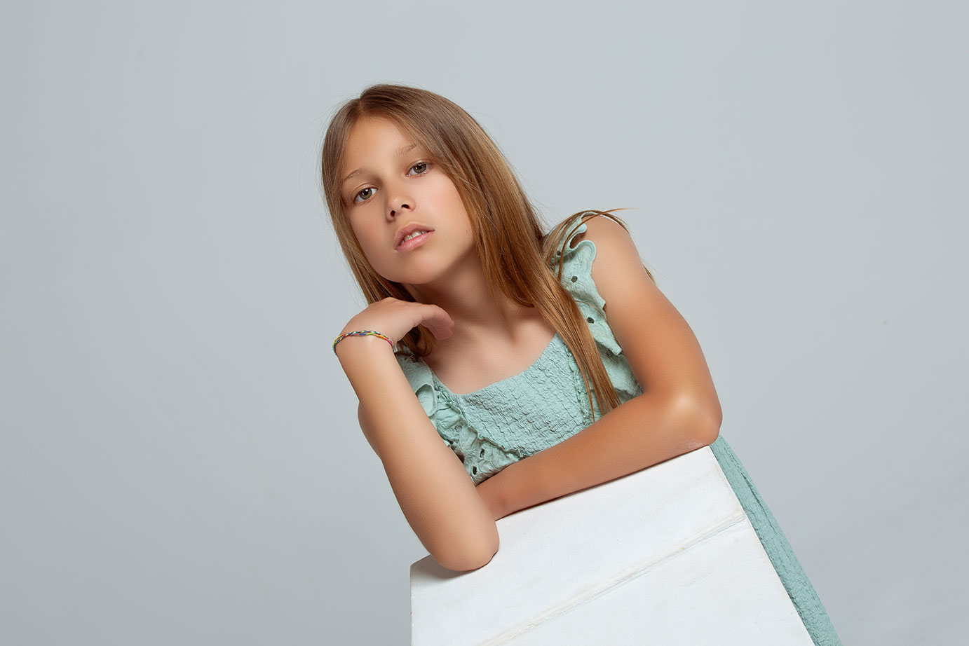 Niña durante una sesión de Test de Modelo Infantil en estudio